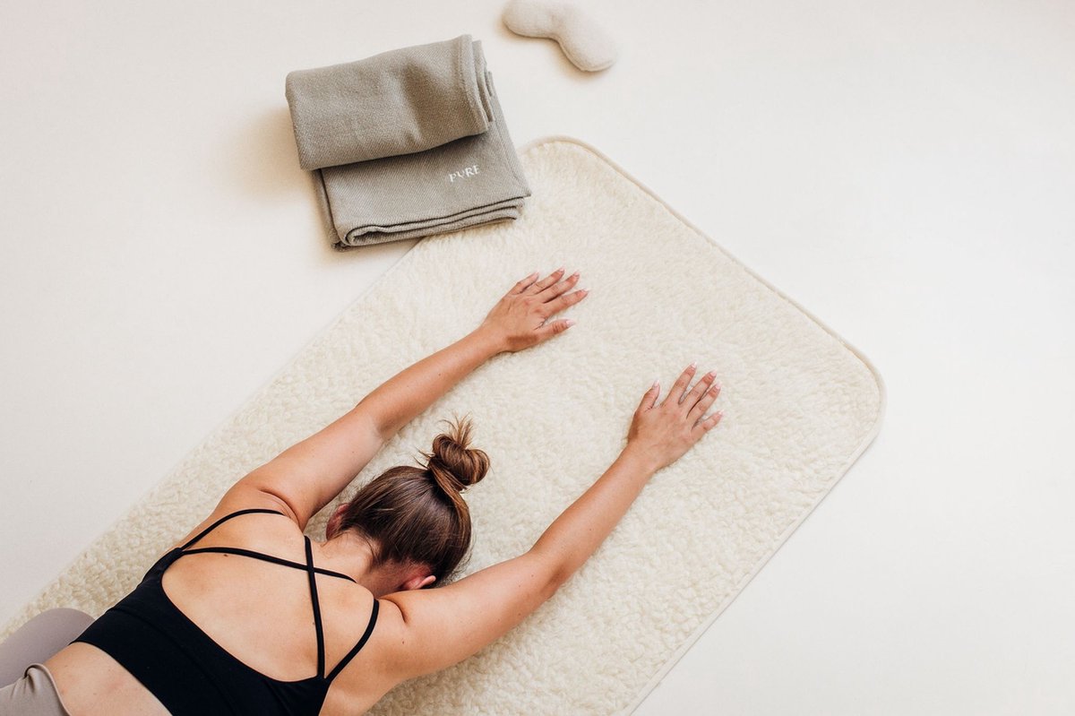 Lotus yogamat van merinowol 200 x 75 cm thumbnail 3