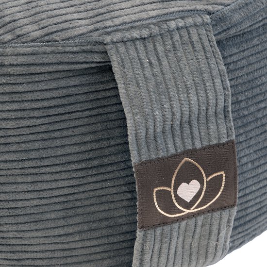 Meditatiekussen eco rib antraciet rond - Lotus - Yoga kussen van Lotus — afbeelding 5