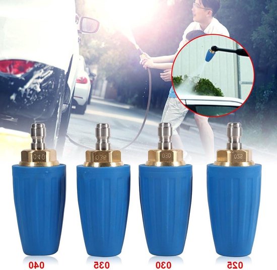 Roestvrij staal Turbo Nozzle, 360 ° Roterende Spray Tip 1/4 Quick