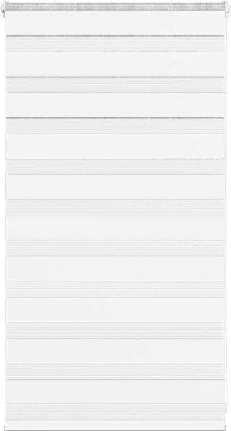 Zebra vidaXL 70 x 100 cm, largeur du tissu 65,9 cm, polyester blanc - Zebra zèbre - Zebra Stores vénitiens Zebra - Store enrouleur double