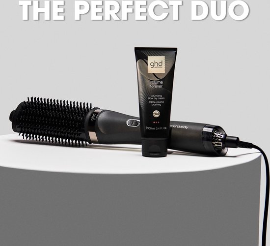 ghd – Duet Blowdry 2-in-1 Föhnborstel – Stijltang en Krulborstel – Keramisch – Met Reisetui – Zwart