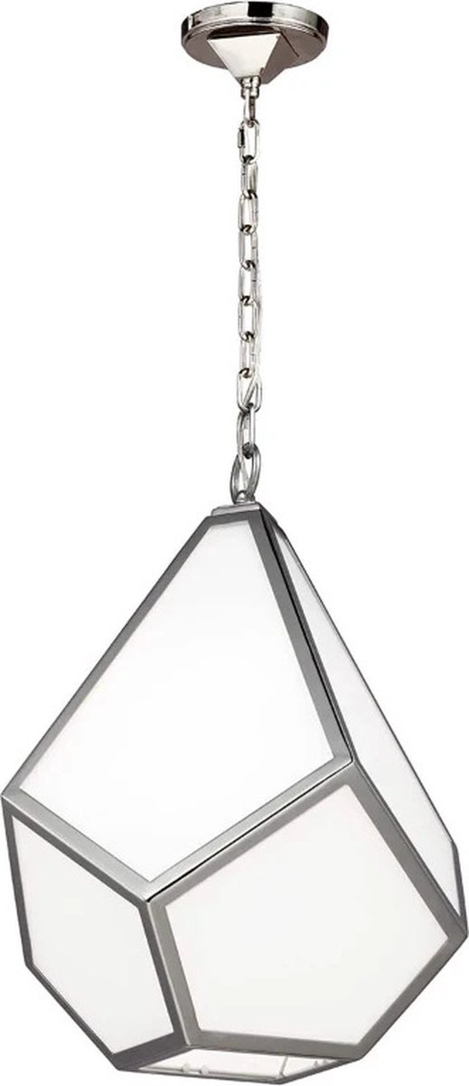 Feiss LED Hanglamp Diamond | 1X E27 Max 60W | Dimbaar | Polished Nickel