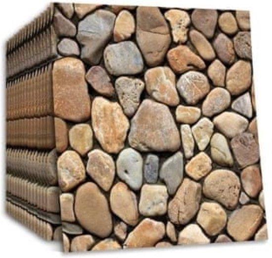 Home & Marker - Muursticker - Décoration murale - Carrelage autocollant - Sticker mural - carrelages collant - Autocollant carrelage - 30x30cm - 10 Pièces - STONEBLOCKS