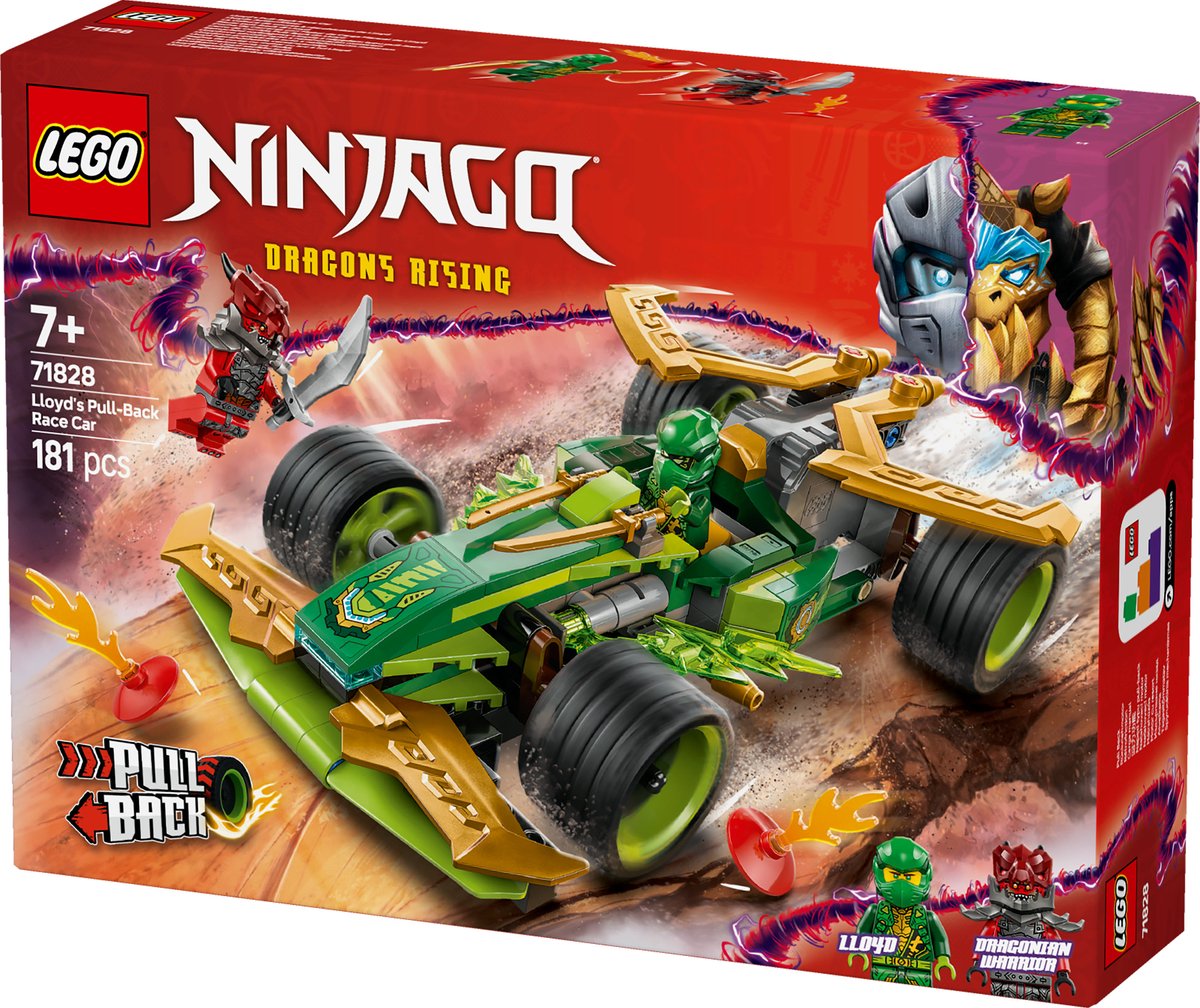 LEGO NINJAGO Lloyds pull-back racewagen set - 71828 — afbeelding 25