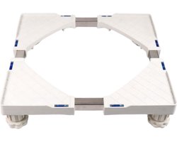 Livista® - Verstelbare Wasmachinestandaard - Wit - Max.300 kg - Geschikt voor Koelkast/Wasmachine/Droger/Vrieskast - Universele Standaard