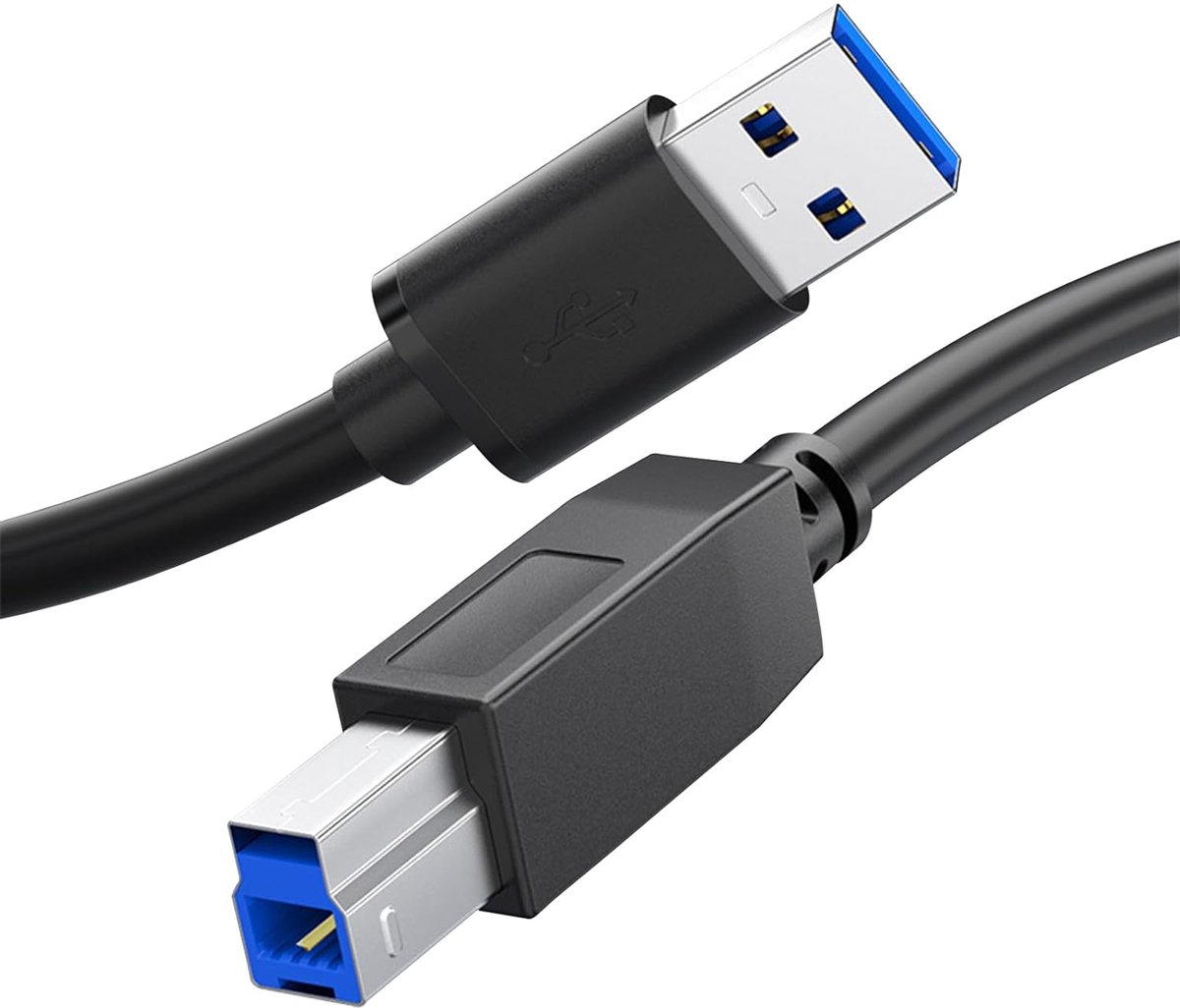 Qost - USB-A naar USB-B 3.0 kabel - USB 3.0 naar Printerkabel - 1.5 Meter - Zwart - 5 Gbit/s