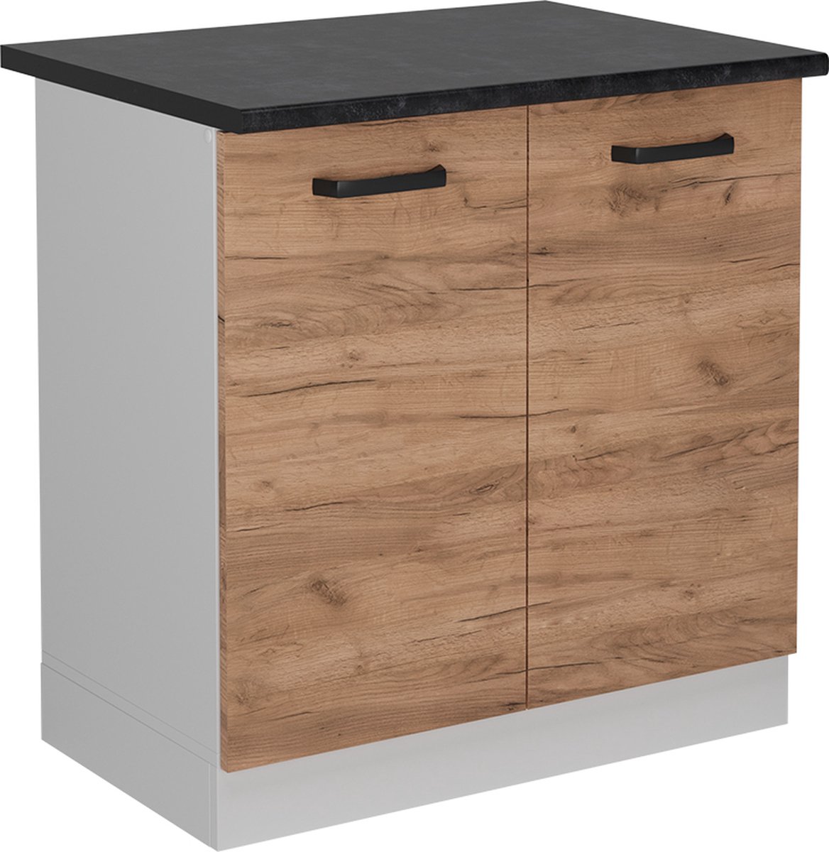 Vicco R-Line Wastafelkast – 80 cm WB Antraciet Krachtige eik goud