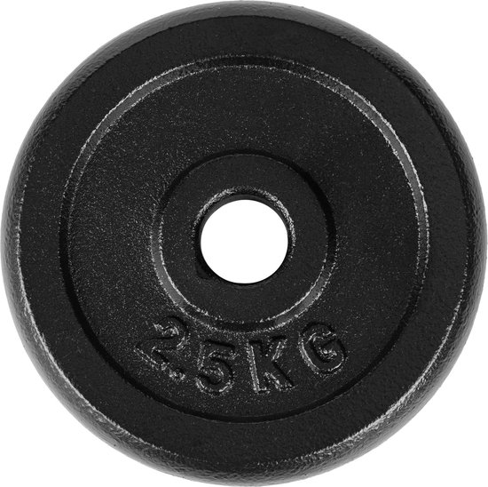 Halterschijf krachttraining 80% gerecycled gietijzer 2 kg 28 mm