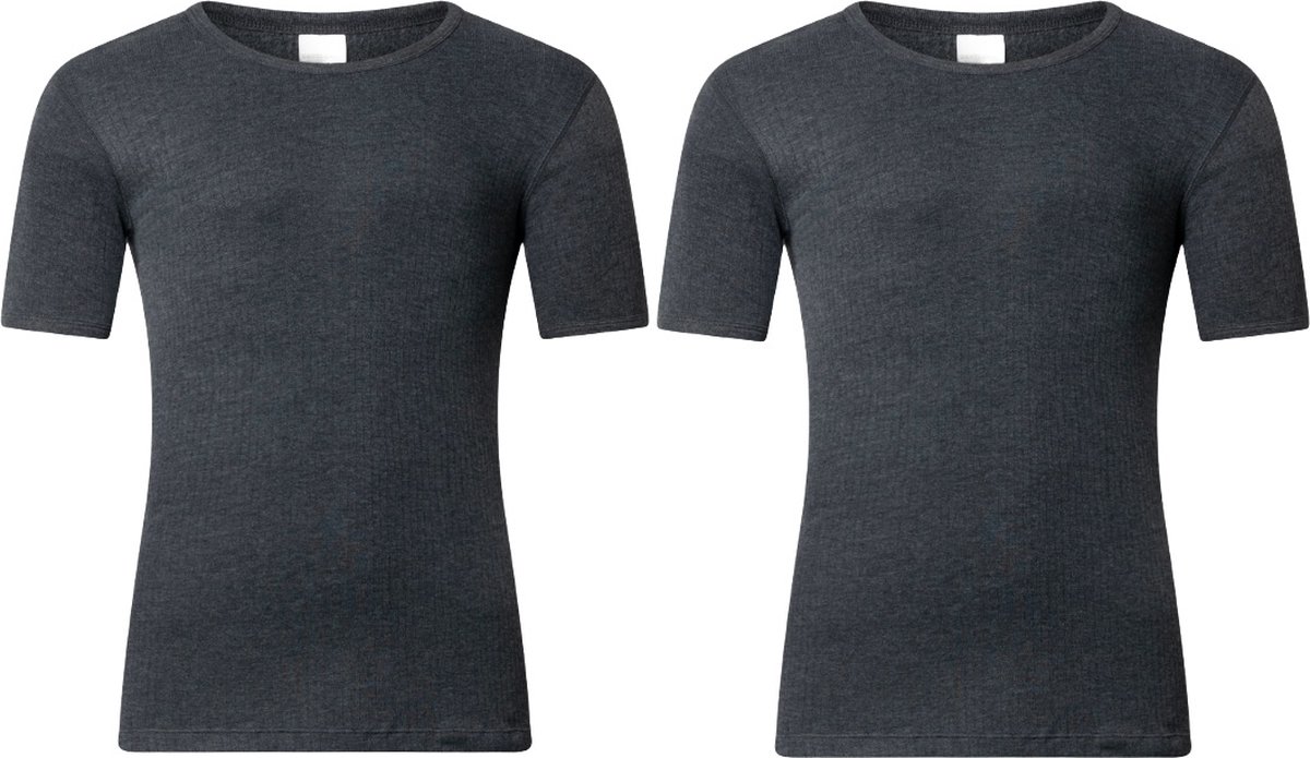 Gentlemen - 2 heren thermo T-shirts - korte mouw - antraciet - maat XXL
