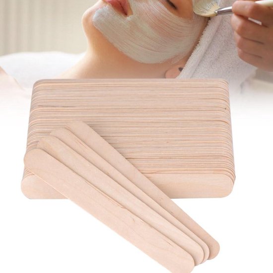 Foto: 100 stks zak wegwerp tongspatel wax stok spatel houten applicator html content needed 
