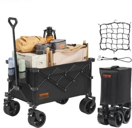 Opvouwbare Bolderkar met Terreinwielen en Bekerhouders - Steekwagen voor Kamperen, Winkelen, Tuin en Strand van Sekey — afbeelding 4