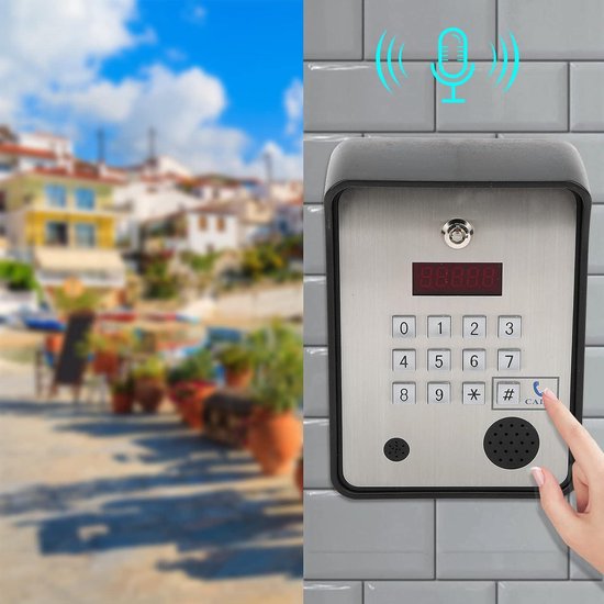 Deur Toegangscontrole Systeem Draadloze Intercom Waterdicht Afstandsbediening Toetsenbord - Ondersteuning 800 Gebruikers voor Appartement EU . — afbeelding 3