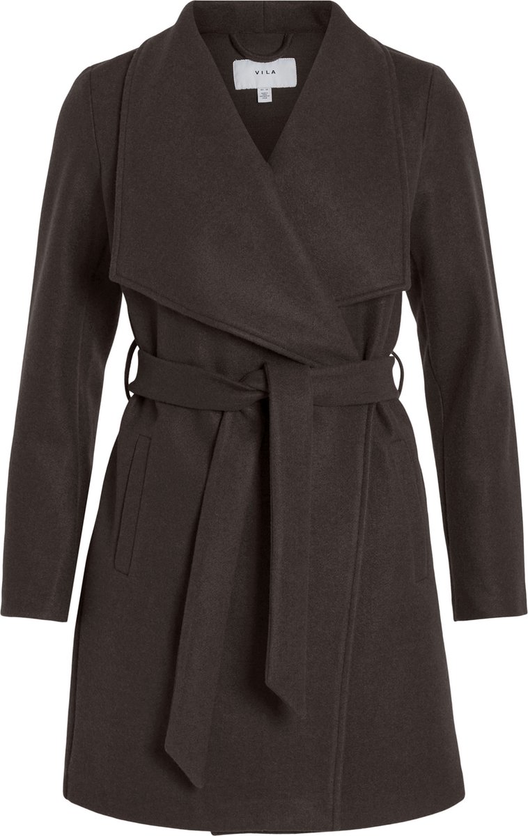 VILA - VICOOLEY COLLAR BELT COAT - NOOS - Dames - Gewatteerde jassen