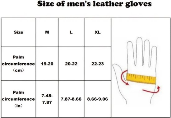 Livano Winter Glove - Gants - Gants WInter - Hiver - Cuir- Zwart - XL