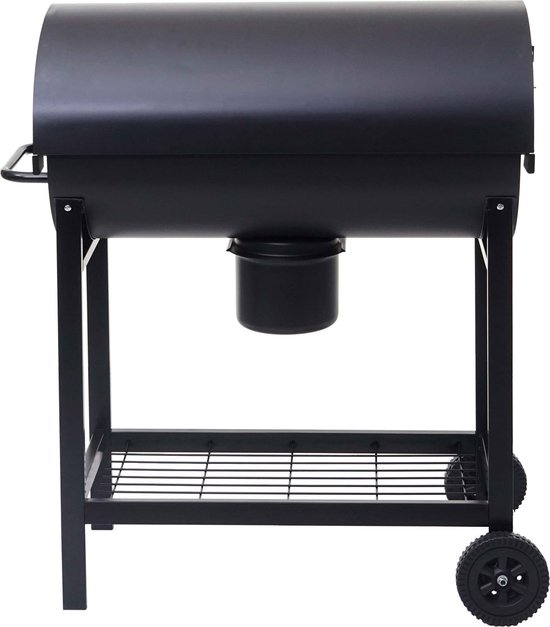 Barbecuetrolley MCW-F70, houtskool barbecue staander barbecue tuinbarbecue met dekselplateau, staal 103x93x70cm zwart van MCW — afbeelding 2