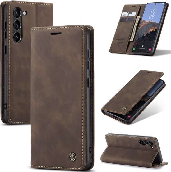 CaseMe Hoesje - Geschikt voor Samsung Galaxy S24 Hoesje - CaseMe 013 Book Case - Donkerbruin
