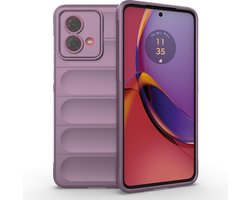 Coverup Hoesje - Geschikt voor Motorola Moto G84 Hoesje - Coverup Hands-On Rugged Back Cover - Paars