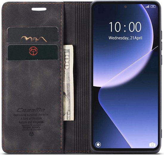 Coque Xiaomi 13T / 13T Pro - CaseMe Book Case - Zwart