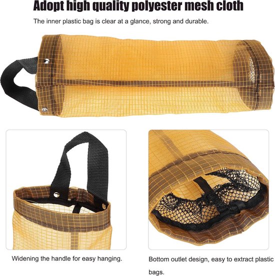 luou Kast hangende plastic zakhouder,Hangende vuilniszakhouder Opslag vuilniszakhouder,Plastic vuilniszakhoudervoor keuken,huis,kantoor, slaapzaal kamer schoon(Groen