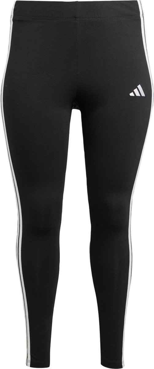 Adidas Sportswear Essentials 3-Stripes Katoenen Legging (Grote Maat) - Dames - Zwart van Adidas — afbeelding 4
