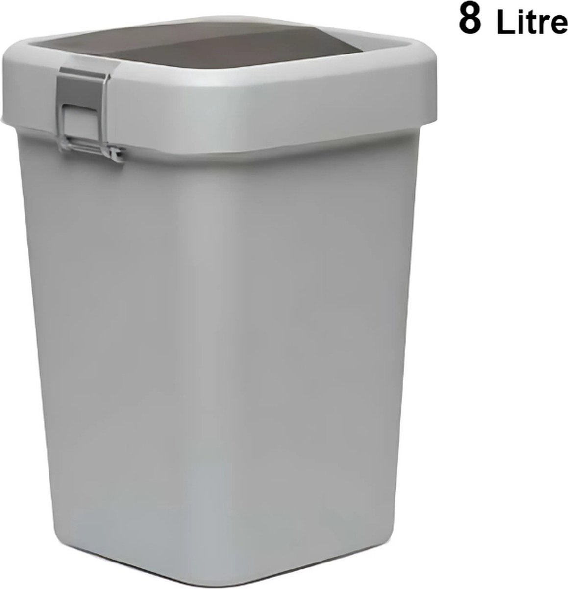 Goedkoopste Motek® - Comfort Dust Bin Afvalbak 8,lt - Prullenbak - Afvalscheiding - Kitchware- Gemaakt van Gerecycled Plastic - Grijs