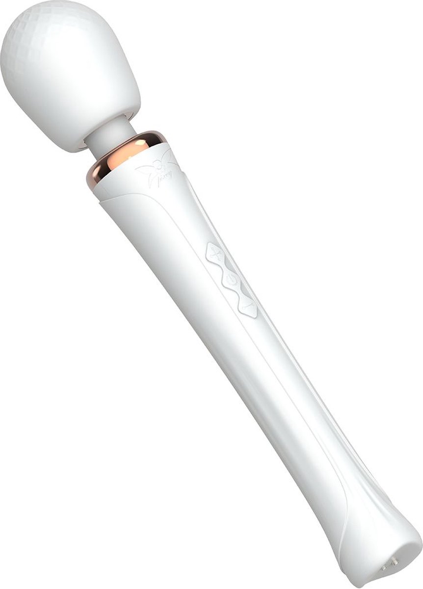 Pixey Aquawand White Edition – Vibrator met Flexibele Siliconen Kop, 5 Snelheden, 20 Trillingsstanden, Stil & Krachtig, Magnetisch Oplaadbaar, Spatwaterdicht