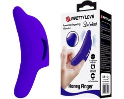 Pretty Love - Delphini - Vinger Vibrator - Paars - Siliconen - USB Oplaadbaar - 10 standen