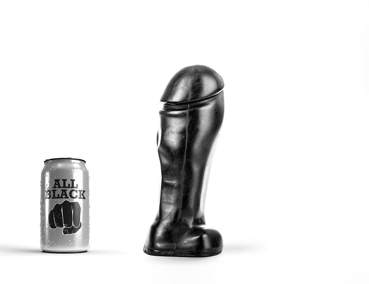 All Black Zwarte realistische dildo - 22 cm
