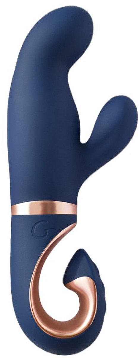G Vibe - Gentley - Rabbit Vibrator - G-Spot en Clitoris Stimulatie - Siliconen - Blauw/Goud