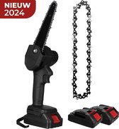 Mini Kettingzaag - Snoeizaag met 1 Accu & 1 Ketting - Automatische Kettingsmering - Brushless Motor voor Efficiënt Takkenzagen
