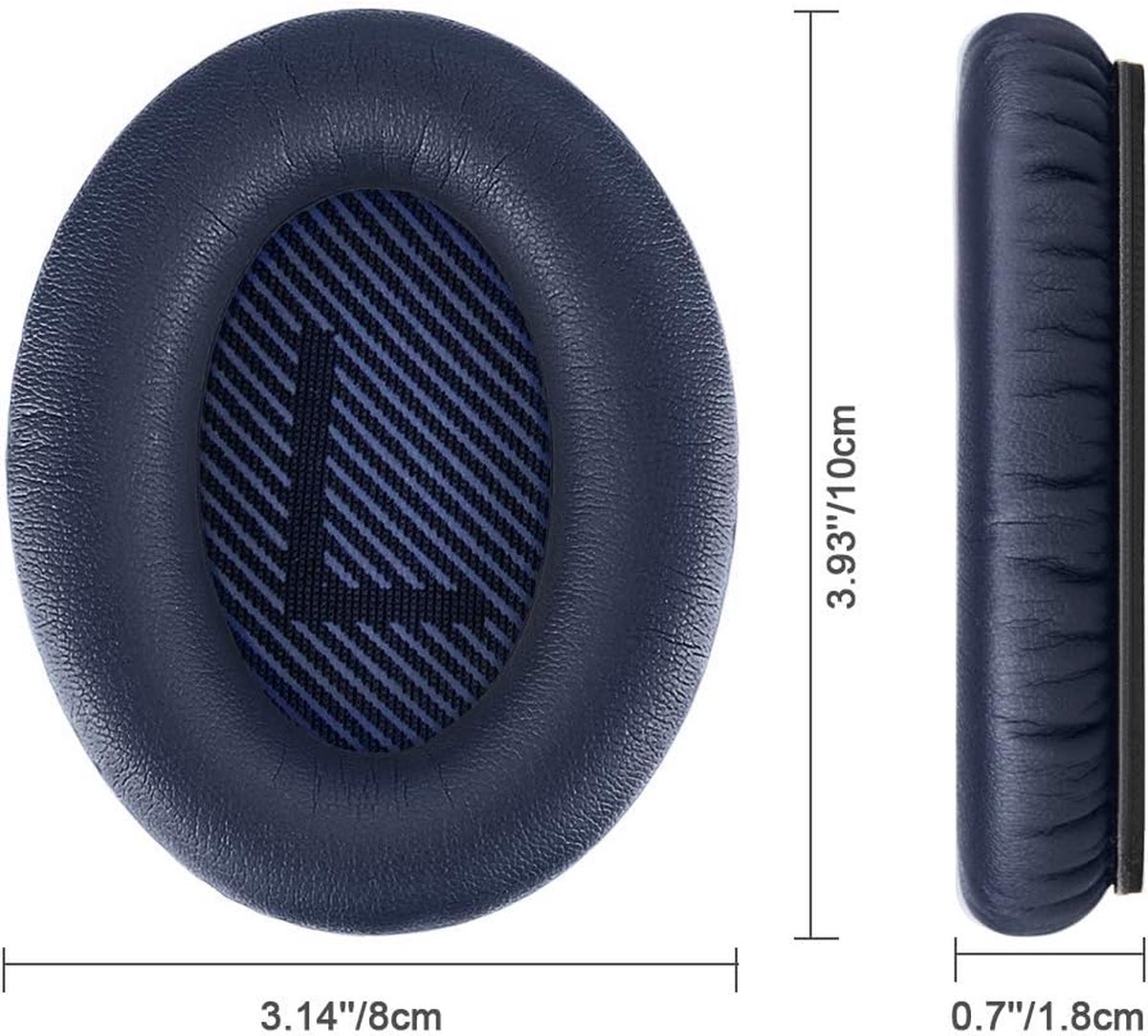 Set Oorkussens geschikt voor Bose Koptelefoon – Bose Quietcomfort 35 ii Oorkussen – QC2/QC15/QC25/QC35/Soundtrue/Soundlink Around-Ear ii – AE2Blauw – foto 6