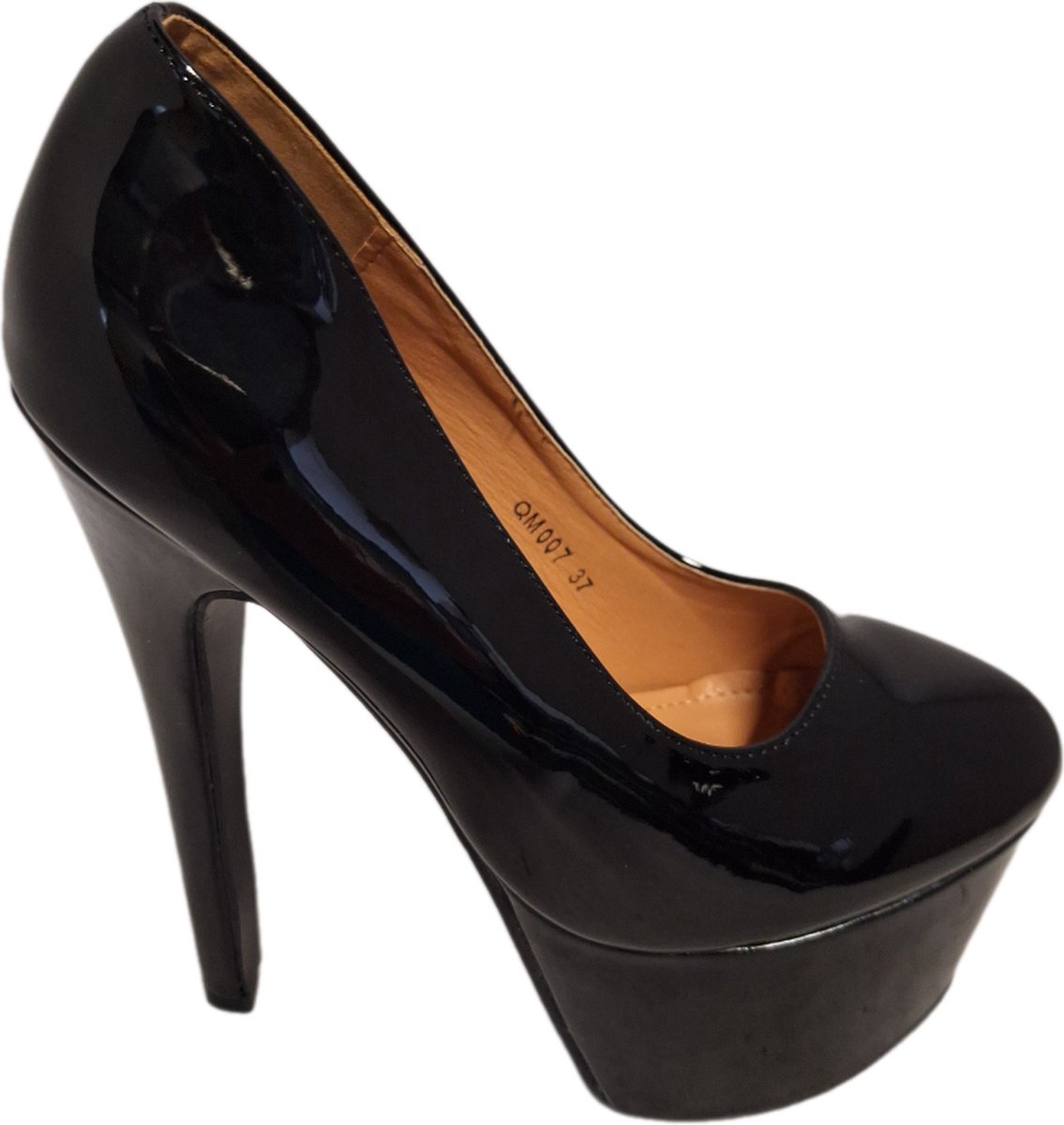 JUMEX-PLATEAU PUMP-BLACK-HEEL 15 CM-PLATEAU-6 CM-39 bol