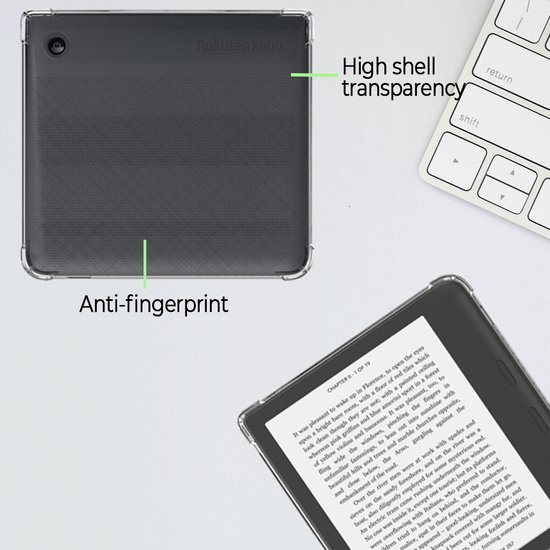 Lunso Kob Libra H20 hoes (7 inch) - TPU Backcover - Transparant van Merkloos — afbeelding 4