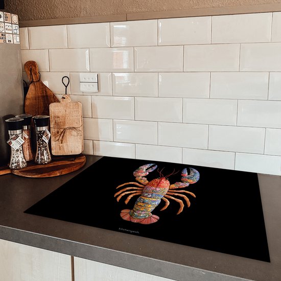 KitchenYeah® Protection plaque induction 71x52 cm - Cancer - coloré - abstrait - Protege plaque de cuisson - Couvre plaque induction - Protecteur d'induction - Cuisine