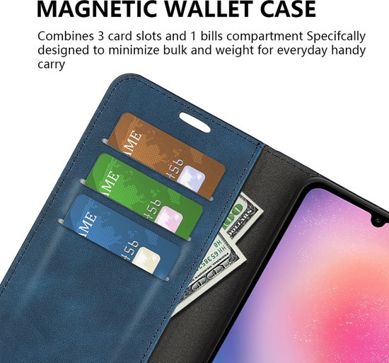 Coque pour Samsung Galaxy A16 - MobyDefend Luxe Wallet Bookcase (fermeture magnétique) - Rose - Étui pour téléphone portable - Étui de téléphone Convient pour : Samsung Galaxy A16