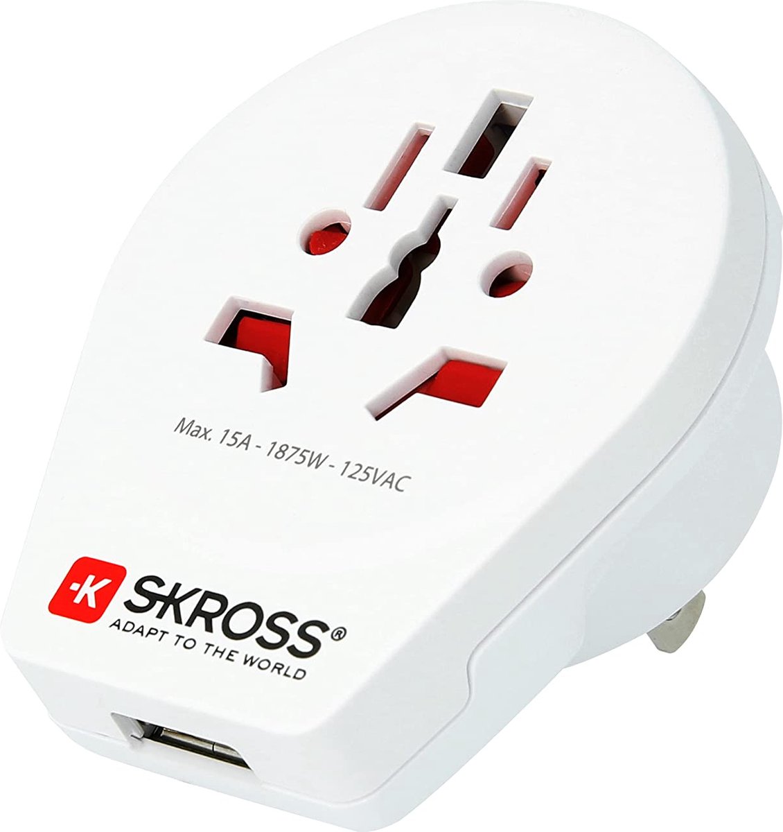 Skross USB-kabel USB 2.0 USB-A stekker 1.20 m Wit Rond SKCA0004A-MFI120CN