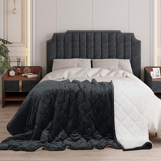 WOLTU GD002gr11 Gewogen deken Verzwaringsdeken grijs 200x230cm Gewogen Anti- stress Microfiber deken voor Volwassen,Gewicht 11 kg