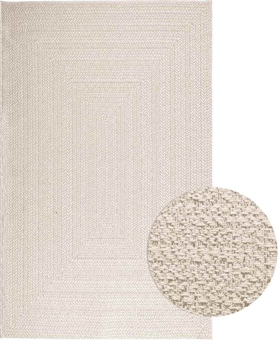 vidaXL Vloerkleed ZIZUR binnen en buiten 140x200 cm jute look