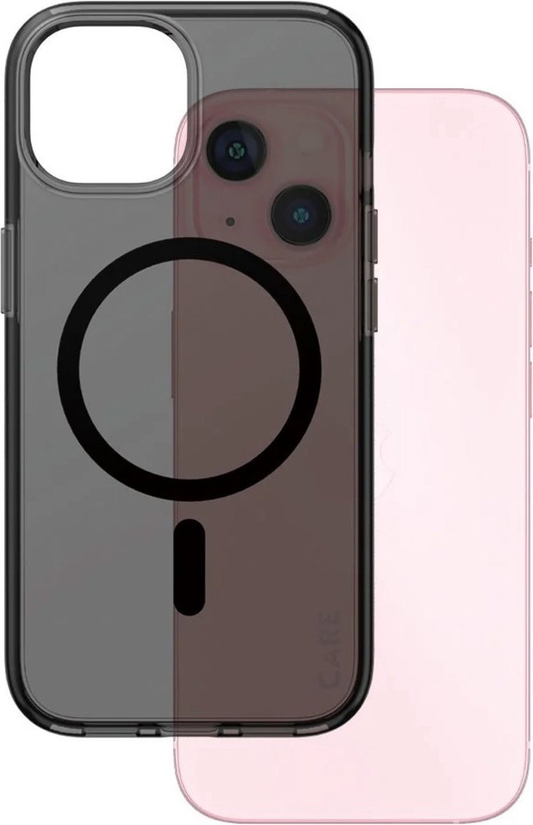 CARE by PanzerGlass Flagship Case Smokey Urban Combat w. - Zwart MagSafe iPhone 15