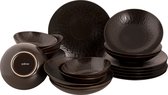 Bol.com Palmer - Ruston - Serviesset - 6 persoons - 24 delig - Bruin - Stoneware - Bordenset aanbieding