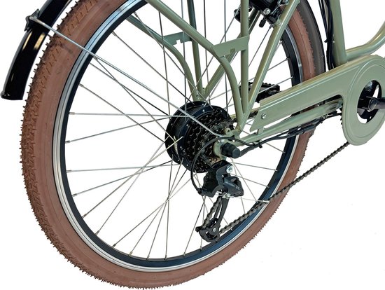 Villette Vintage retro elektrische fiets groen van Villette — afbeelding 3