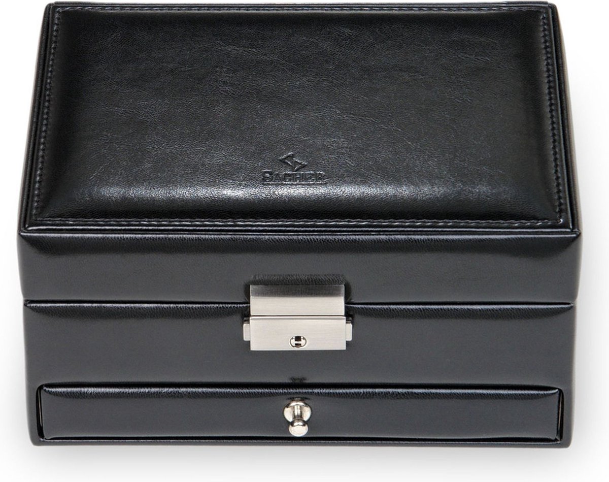 Sacher Sieradendoos New Classic Jewellery Case Carola Black Zwart