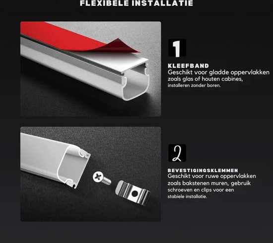Chesbung LED aluminium profil 1 m, 20-pack i U-form för LED-remsor/band
