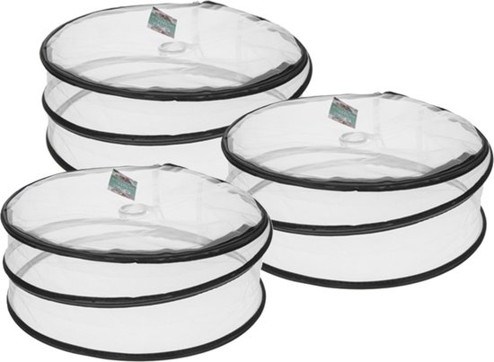 CM Opvouwbare Foodcover - 3x - Rond - 33 x 12 cm - Vliegenkap en Voedselbescherming — afbeelding 5