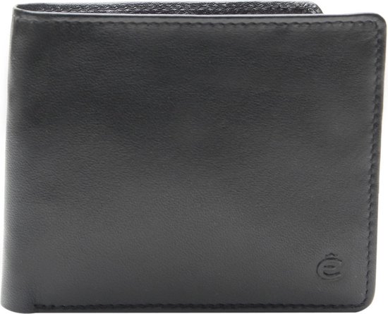 Esquire Cuir Porte-monnaie Compact Wallet Black Noir
