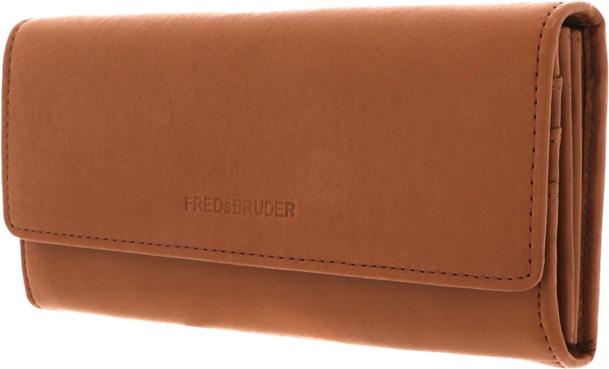 FREDsBRUDER Leren Portemonnee PGL Flappy Wallet Cinnamon Bruine