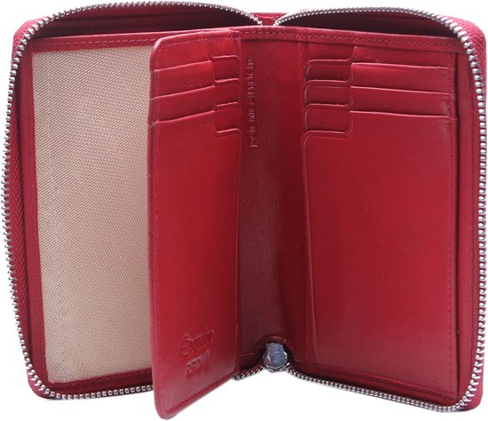 Esquire Cuir Porte-monnaie Helena RFID Wallet Red Rouge