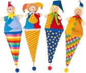 Clown tafeldecoratie voor carnaval, 12 stuks, honingraat
