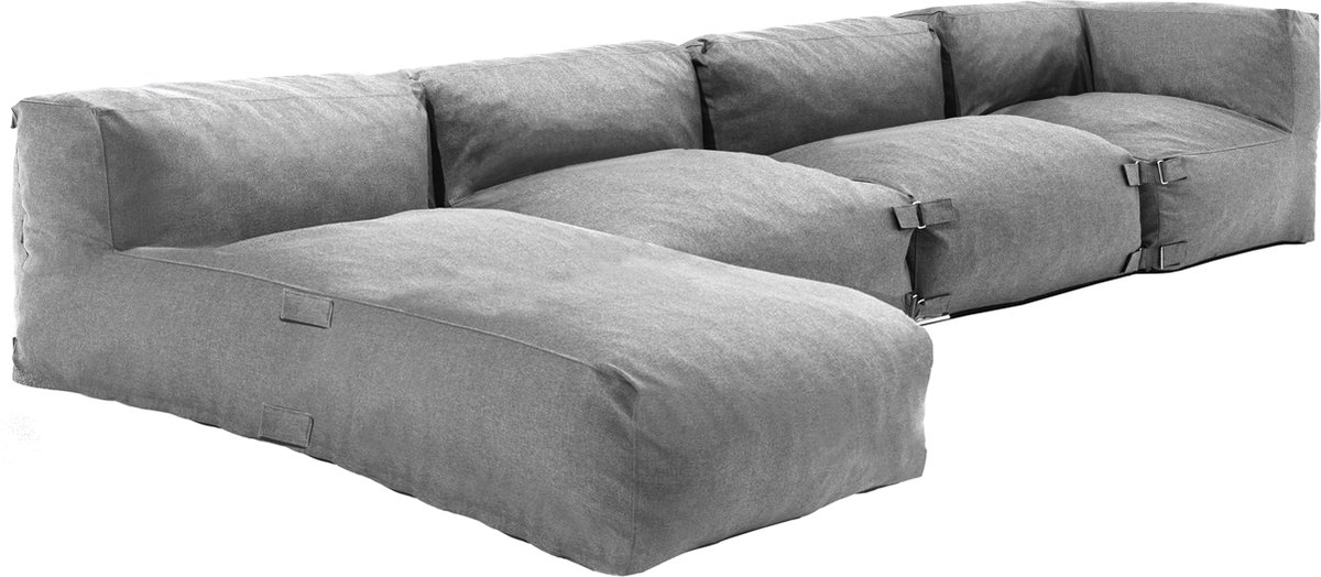 Oviala - Modulaire tuinset 4 zitplaatsen grijs - Mixi