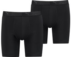 2-pack extra lange pijpjes boxershort heren - Microfiber heren ondergoed - Kruipt niet op - Tegen schurende benen - Sport ondergoed mannen - M - Zwart